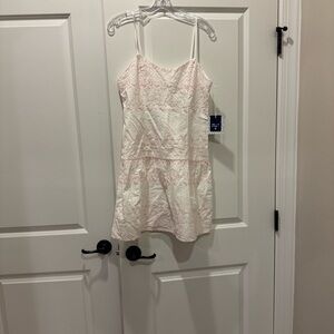 Roller Rabbit Pink and White Embroidered Dress